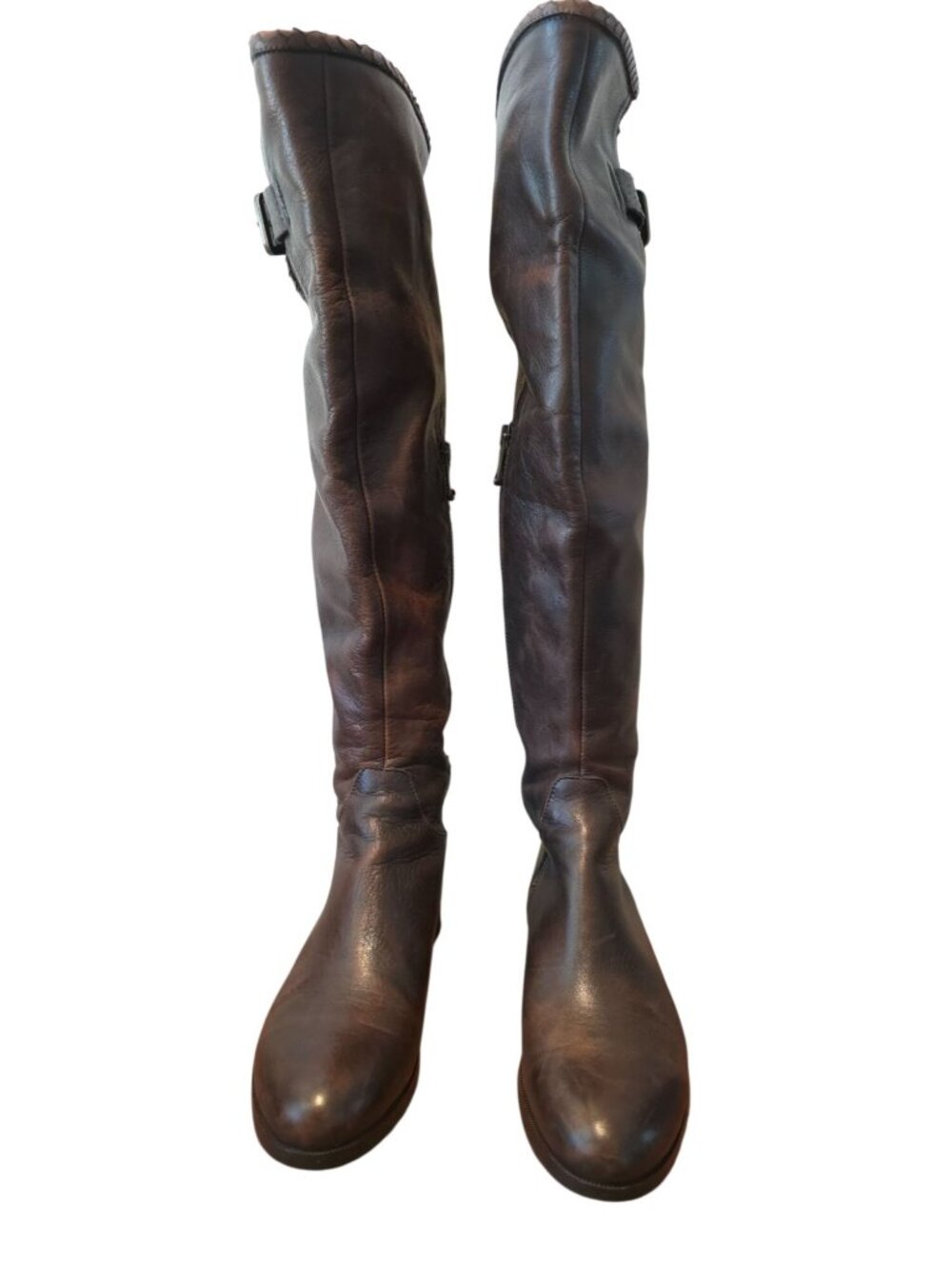 Alberto Bressan Brown Over-The-Knee Leather Boots Womens Sz 35 (5) Made In Italy - Picture 2 of 13